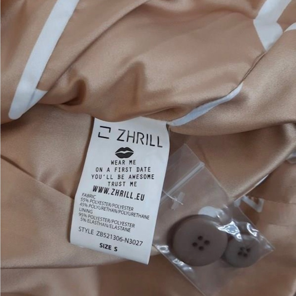 Faux leather jacket in Taupe NWT Size Small